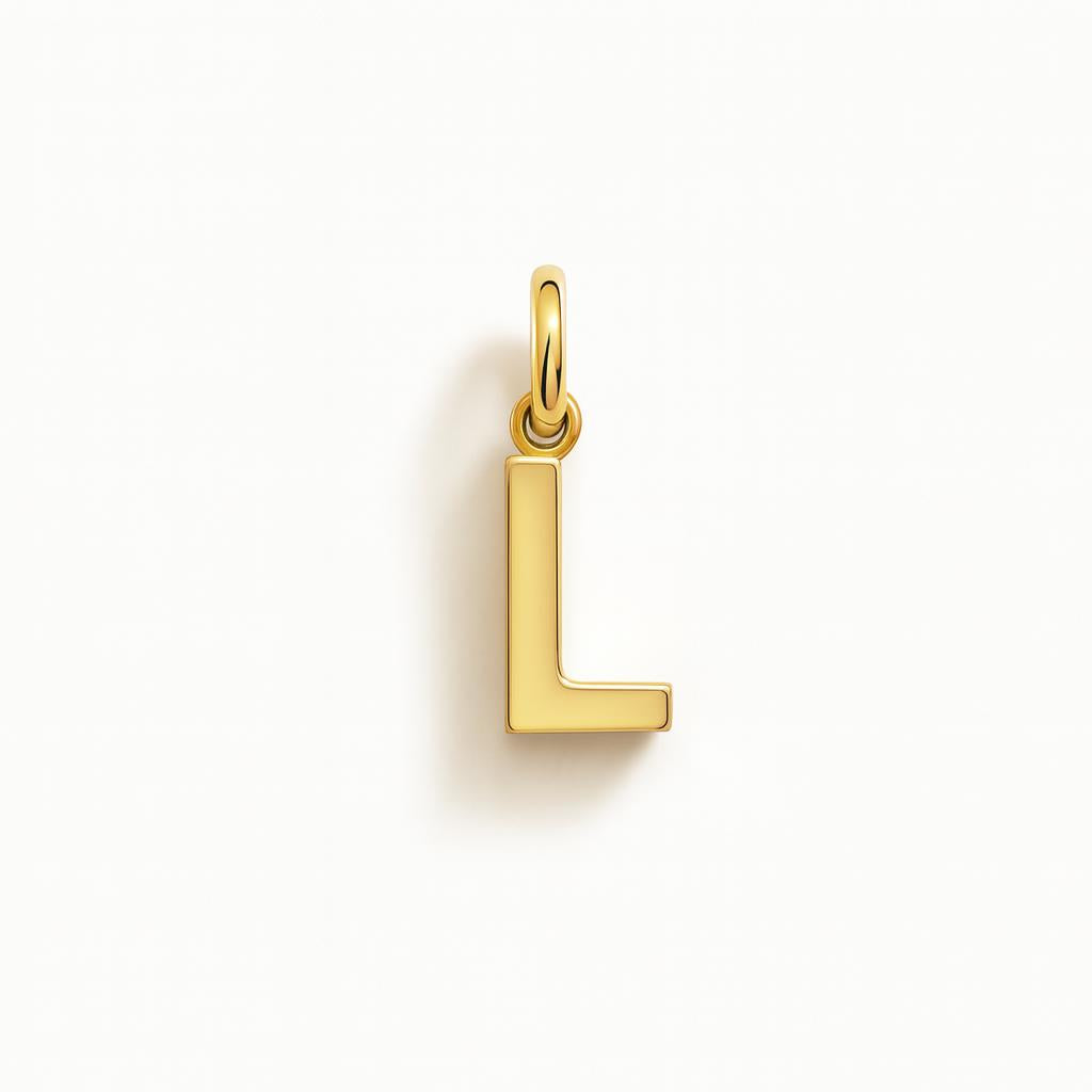 Charm Lettera L in Oro Giallo – Modello 1