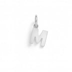 Charm Lettera M in Oro Bianco – Modello 1