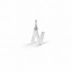 Charm Lettera N in Oro Bianco – Modello 1