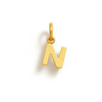 Charm Lettera N in Oro Giallo – Modello 1