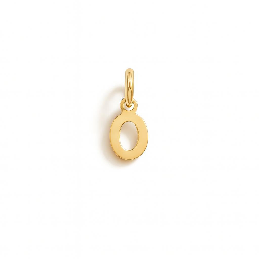 Charm Lettera O in Oro Giallo – Modello 1