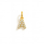 Charm Lettera A in Oro Giallo e Zirconi – Modello 2