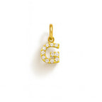 Charm Lettera G in Oro Giallo e Zirconi – Modello 2