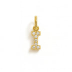Charm Lettera I in Oro Giallo e Zirconi – Modello 2
