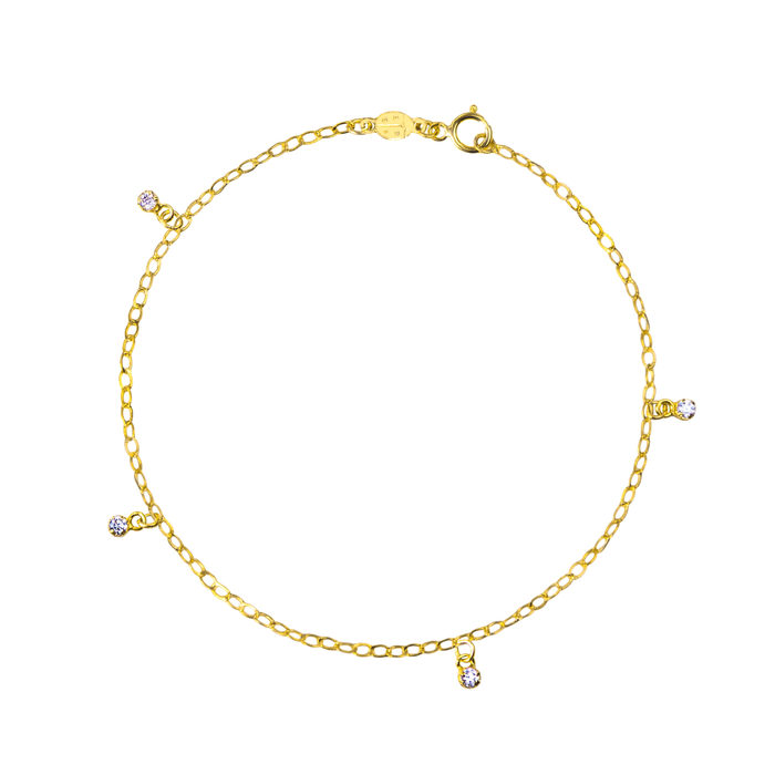 Fancy Gold Bracelet with Zirconia