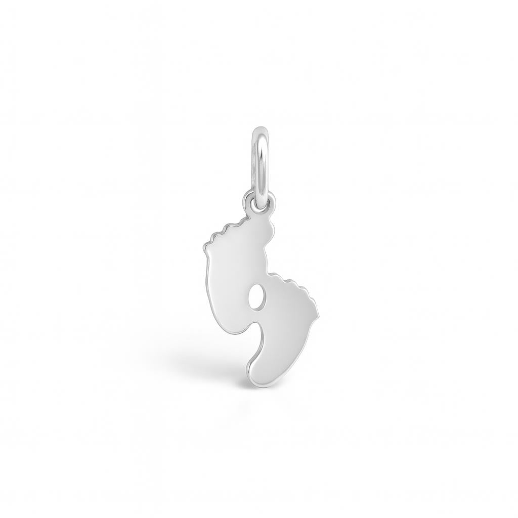 Charm Piedini in Oro Bianco