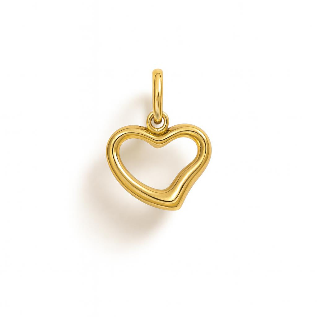 Charm Cuore in Oro Giallo