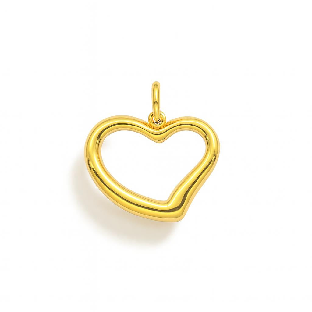 Charm Cuore in Oro Giallo
