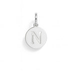 Letter N Charm in White Gold – Model 4