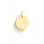 Charm Lettera N in Oro Giallo – Modello 4