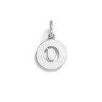 Charm Lettera O in Oro Bianco – Modello 4