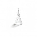 Charm Lettera A in Oro Bianco – Modello 1