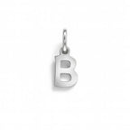 Charm Lettera B in Oro Bianco – Modello 1