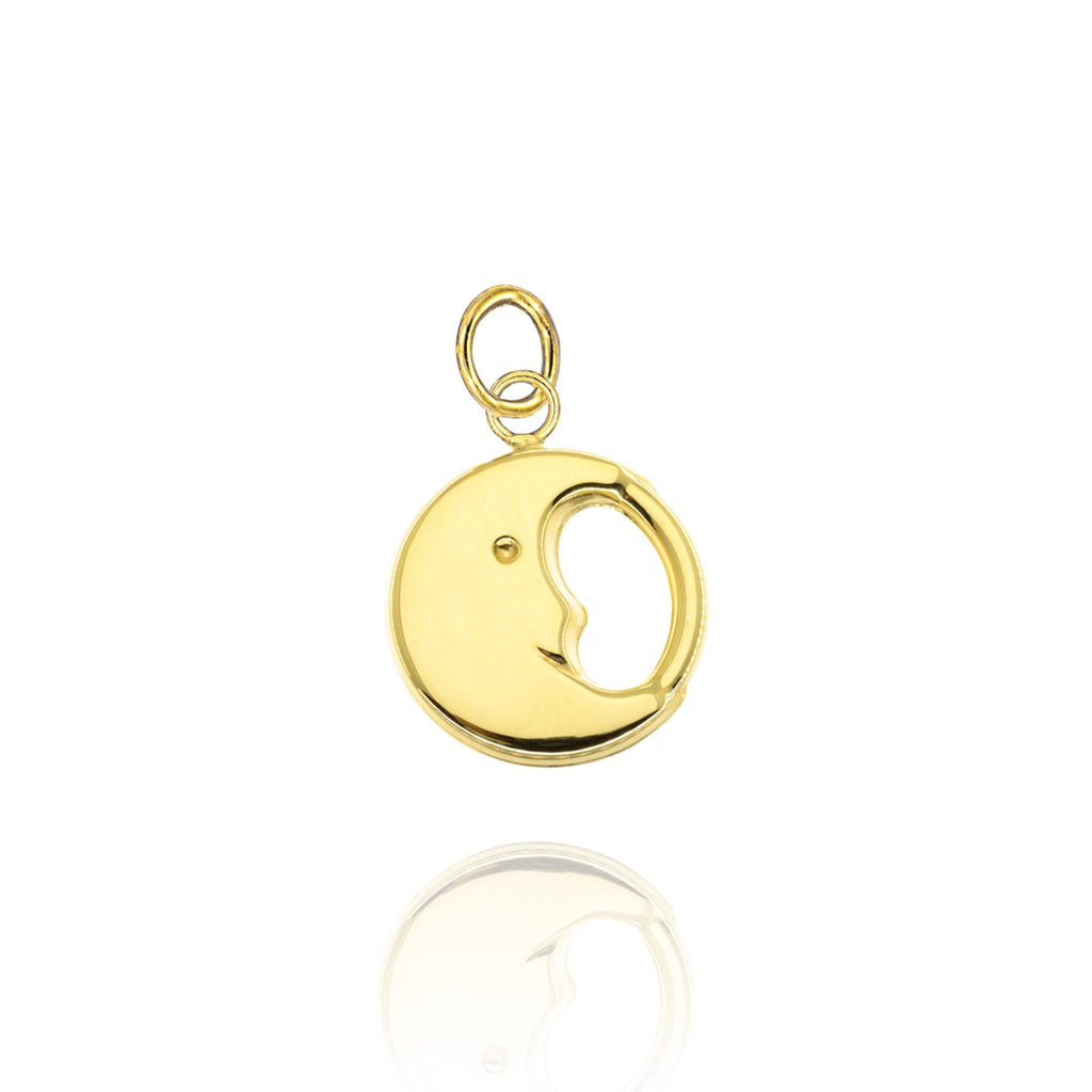 Moon Pendant in Real Gold 