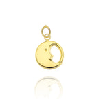 Moon Pendant in Real Gold 