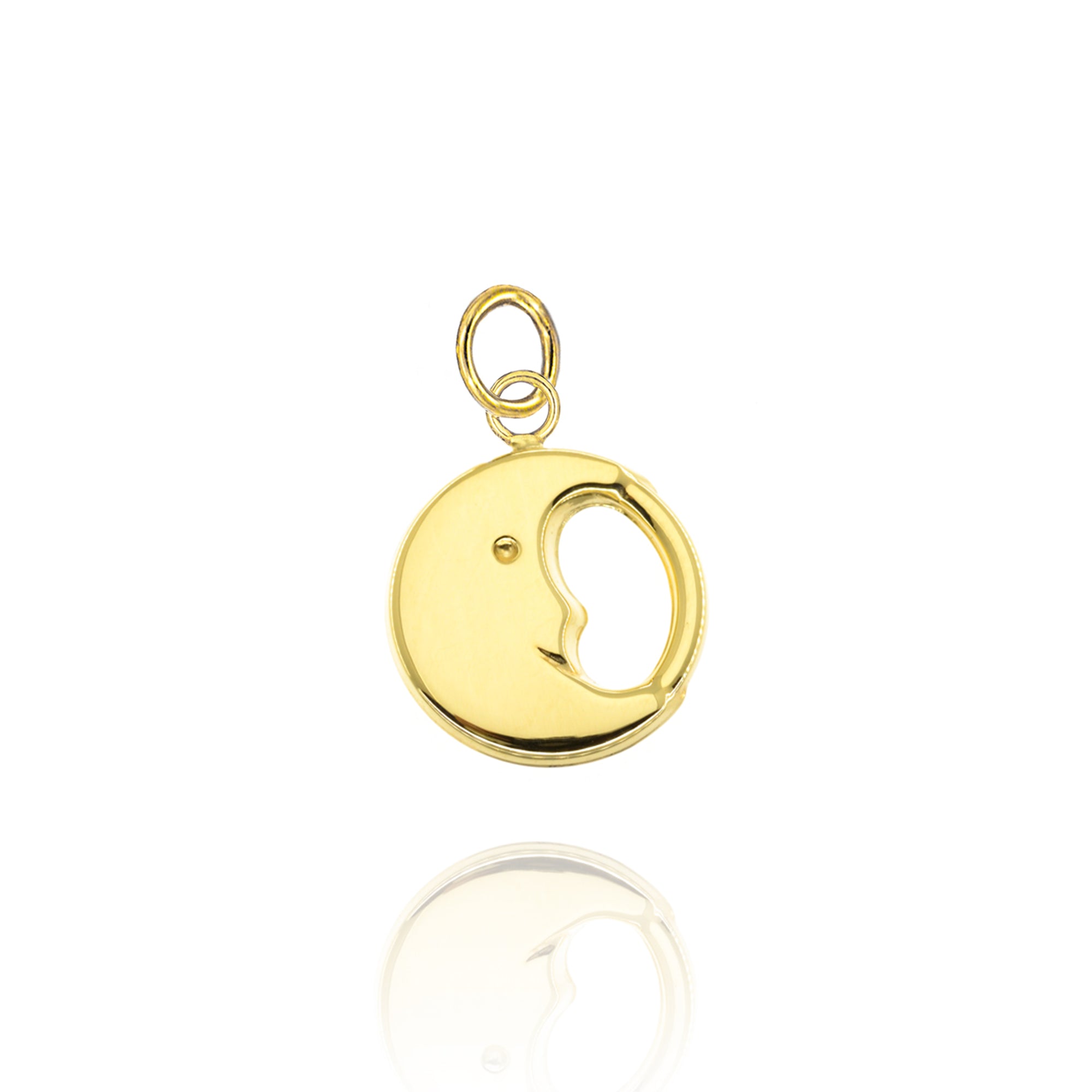 Moon Pendant in Real Gold 