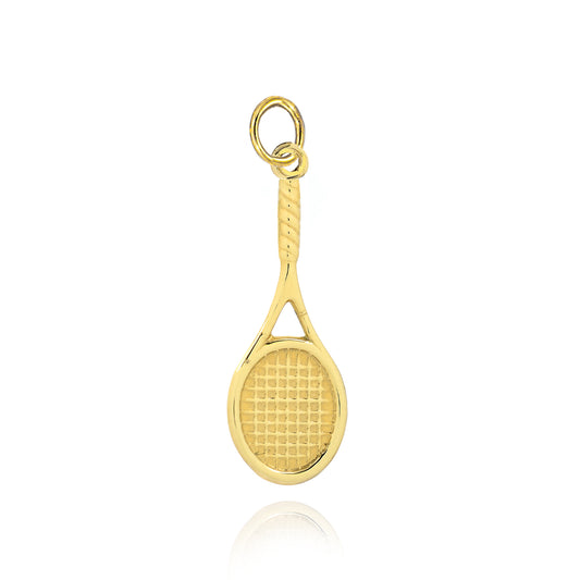 Charm Racchetta da Tennis d'Oro Vero