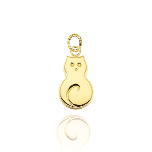 Charm Gatto d'Oro Vero