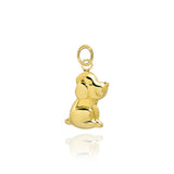 Dog Pendant in Real Gold 