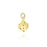 Dice Pendant in Real Gold