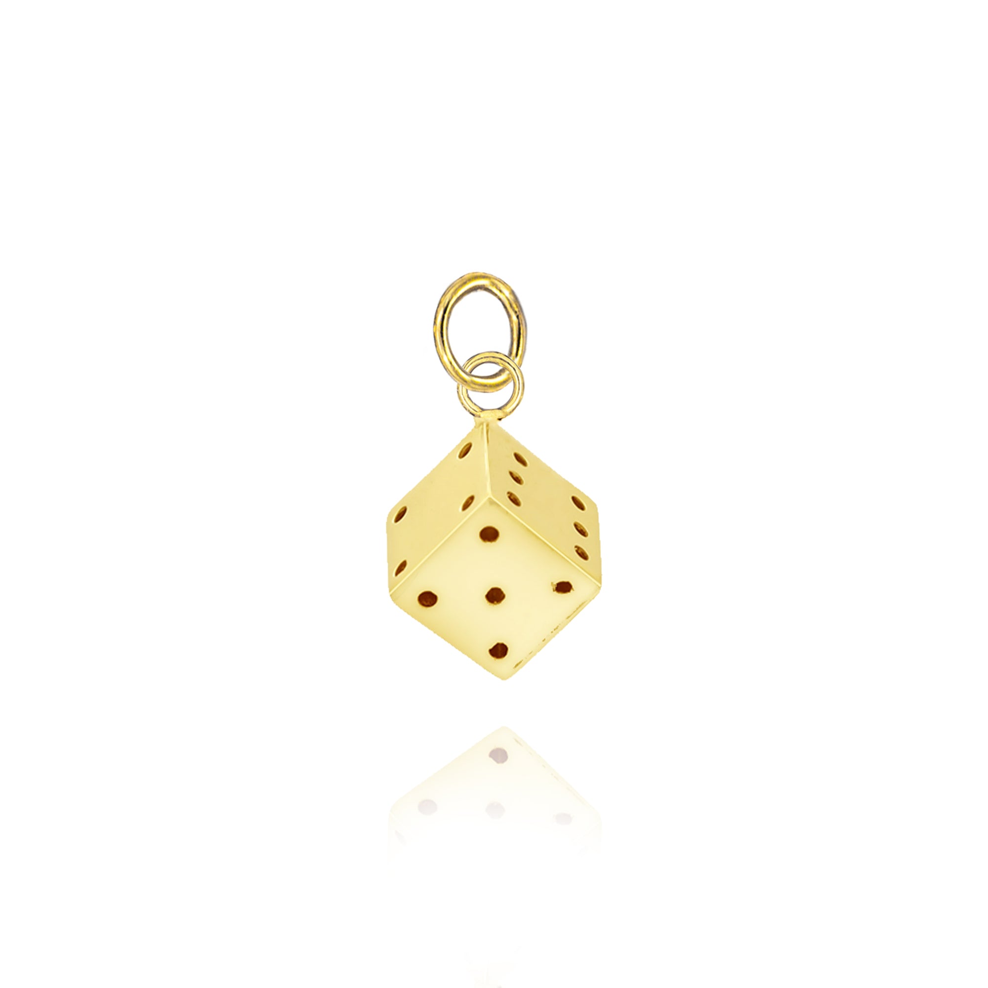Dice Pendant in Real Gold