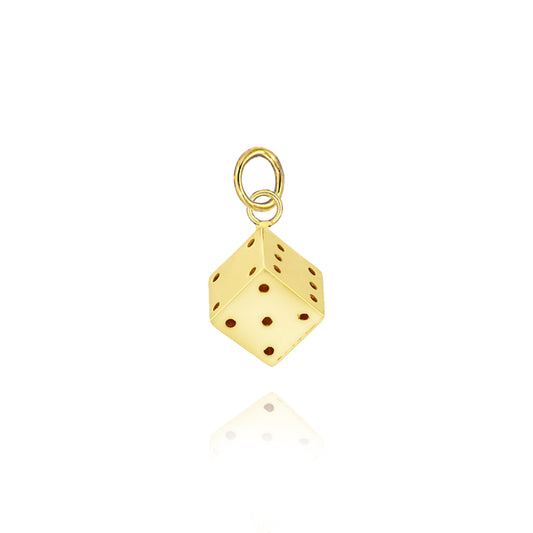 Charm Dado d'Oro Vero
