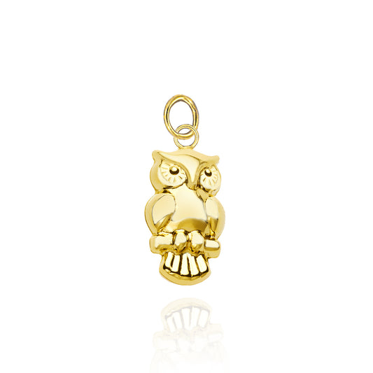 Charm Gufo d'Oro Vero
