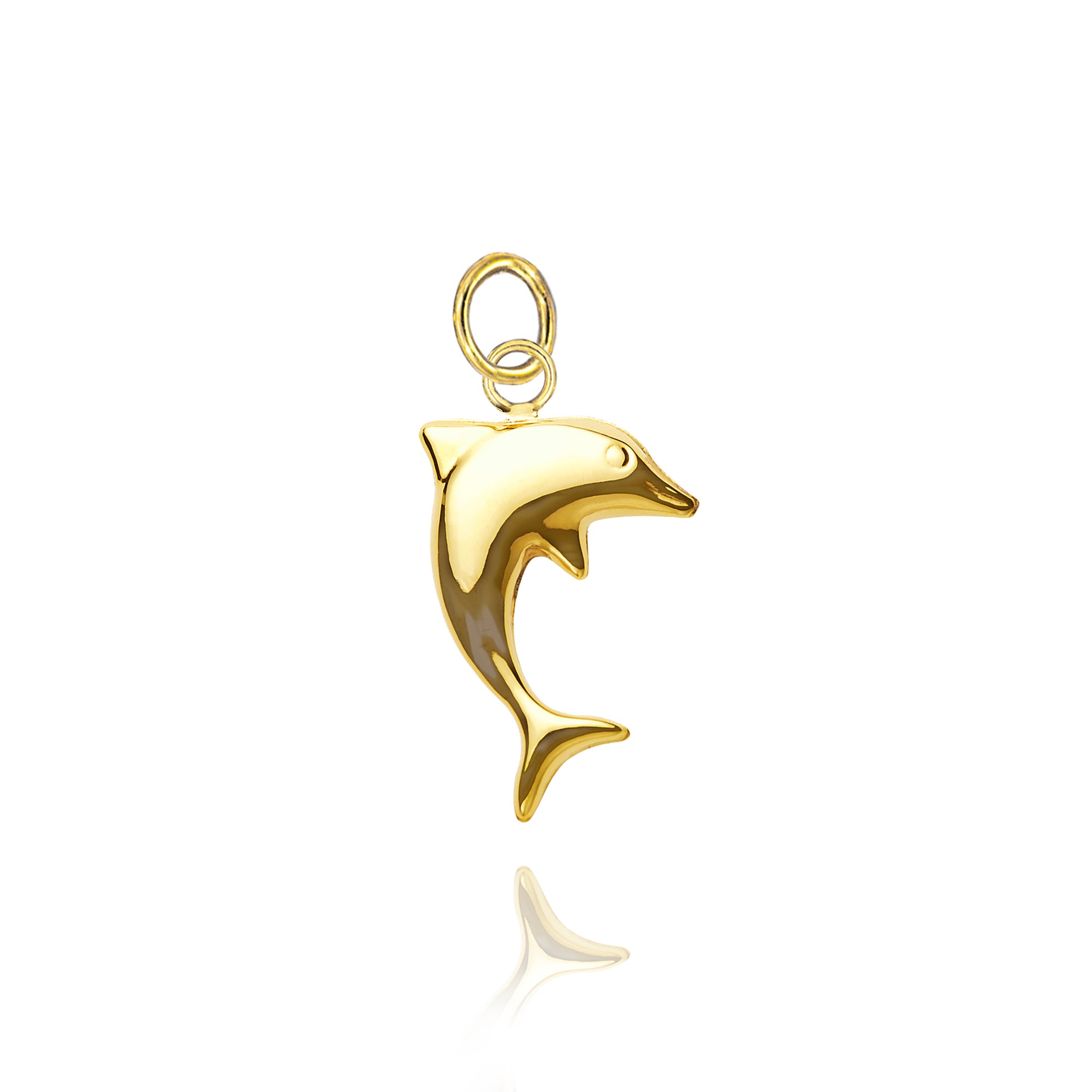 Dolphin Pendant in Real Gold 