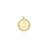 Charm Zodiaco Bilancia d'Oro Vero