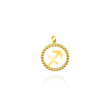 Charm Zodiaco Sagittario d'Oro Vero