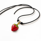 Collana Cordino Fragola in Oro e Smalto