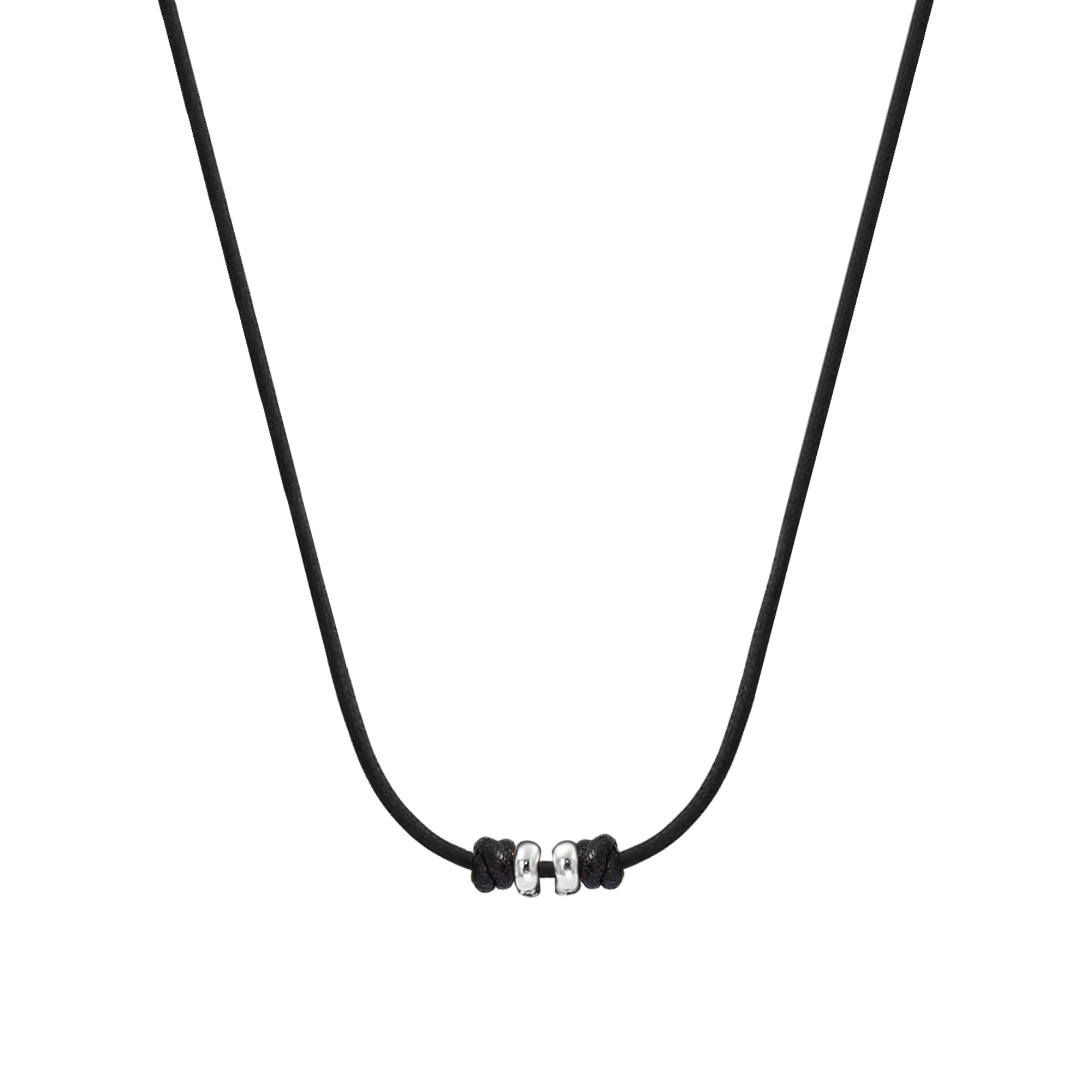 Collana Cordino nero con SilverLoop