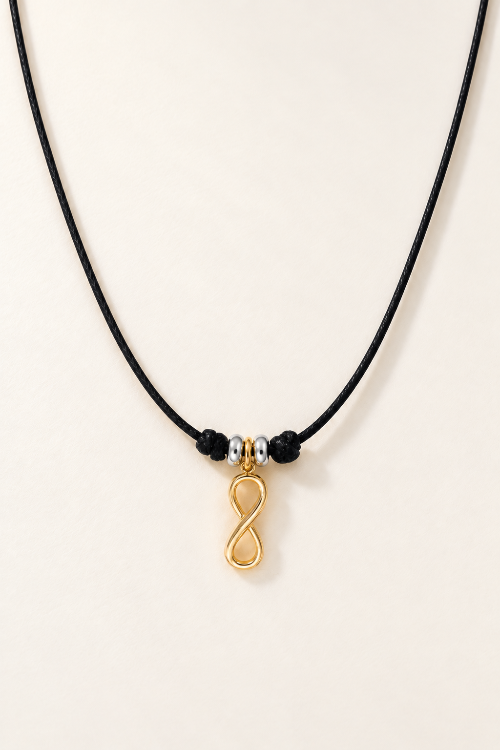 Collana Infinito su Cordino - Oro Giallo 9 kt | Facco Gioielli