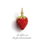 Charm Fragola in Oro e Smalto