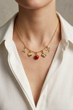 Charm Fragola in Oro e Smalto