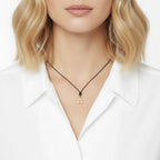 Collana Cordino con Lettera in Oro