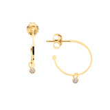 Luce earrings in real gold and zircons