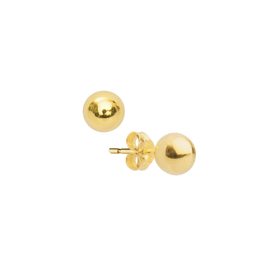 Real Gold Sphere Earrings