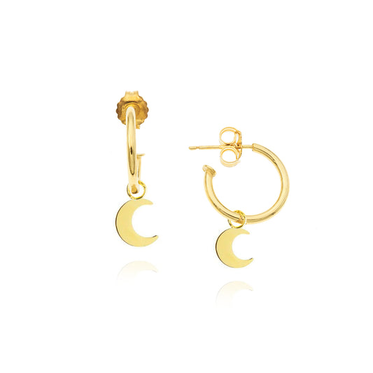 Orecchini Luna d'Oro Vero