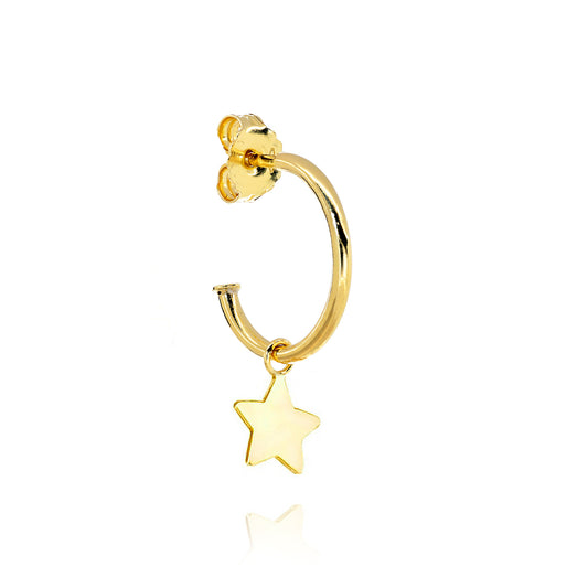 Orecchino Singolo Stella d'Oro Vero