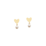 Heart Earrings in Real Gold 