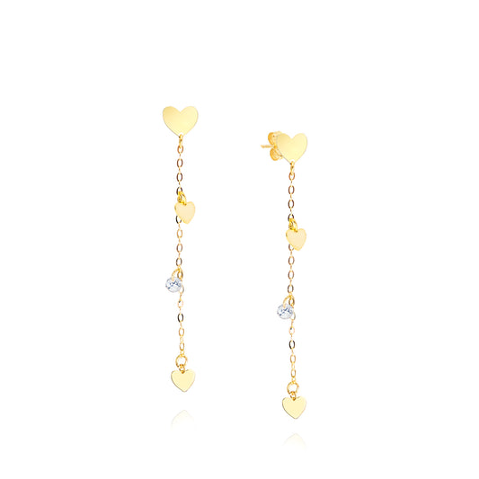 Orecchini Cuore d'Oro Vero