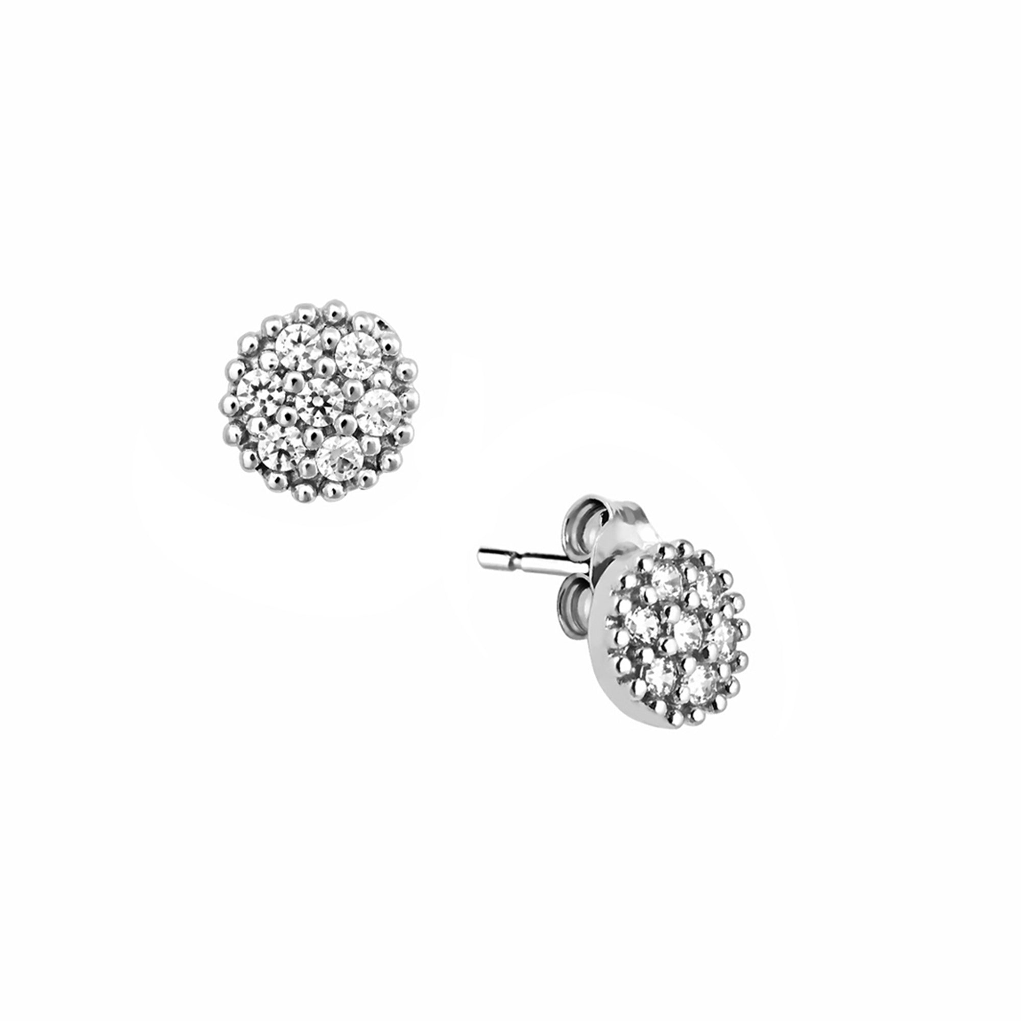 Orecchini Cerchio in Oro e Zirconi