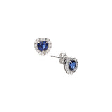 Sapphire Zircon Earrings in Real Gold