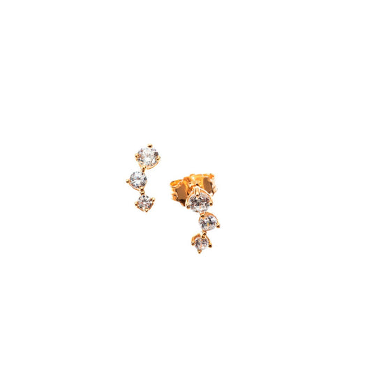 Luce earrings in real gold and zircons