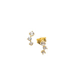 Luce earrings in real gold and zircons