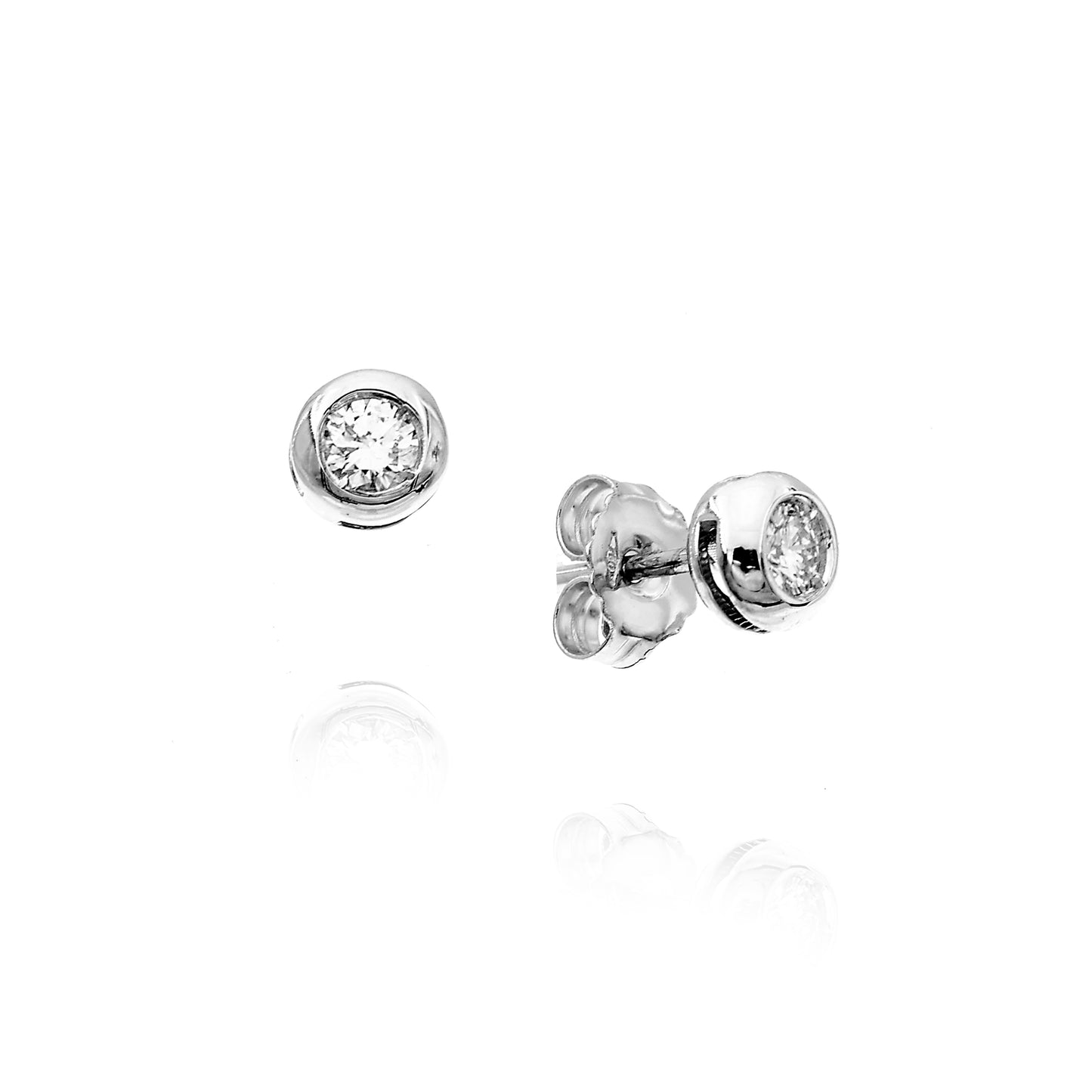 Luce d'Oro Earrings with 100% Natural Diamonds P.Ct 14 