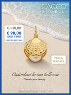 Charm Conchiglia in Oro e Perla