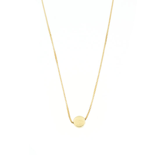 Real Gold Sphere Necklace 