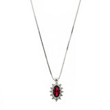 Ruby Zircon Necklace in Real Gold